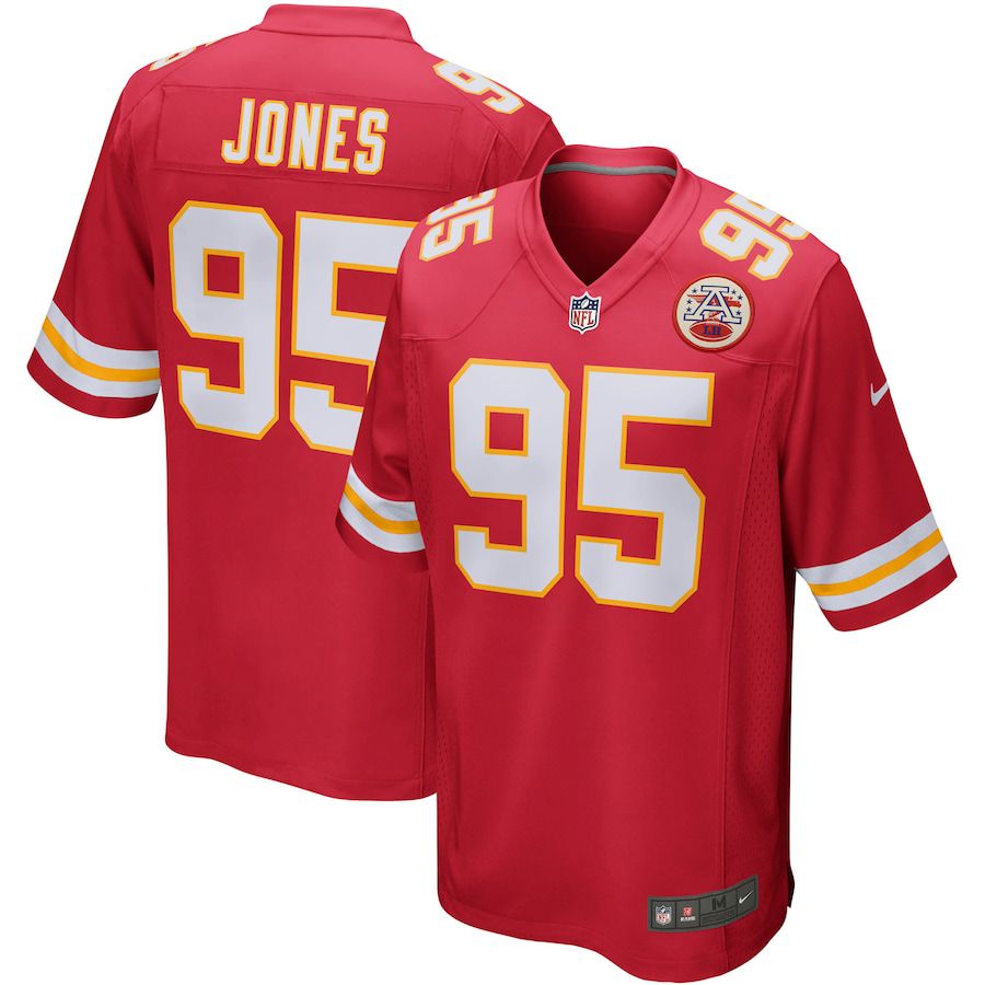 Men Kansas City Chiefs #95 Chris Jones Nike Red Player Game NFL Jersey